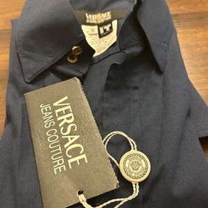 Versace Jeans Couture Black Shirt with Gold Buttons